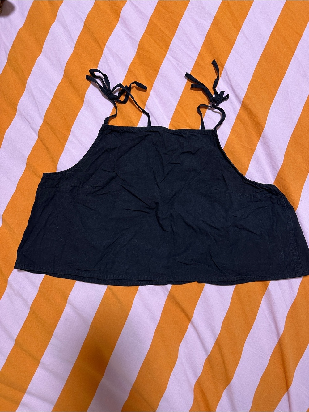 ARQ tie cropped apron top- RARE!